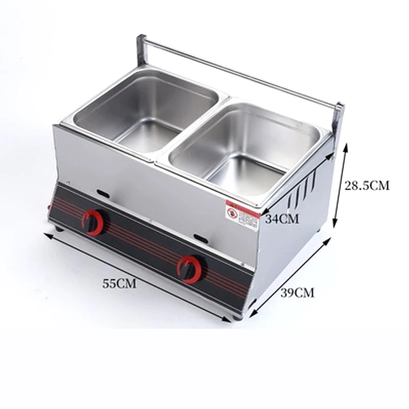 Gas Deep Fryer Chips Chicken Maker LPG Single 10L Double Tank 20 Liters Commercial French Fries Machine 4