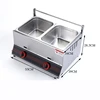 Gas Deep Fryer Chips Chicken Maker LPG Single 10L Double Tank 20 Liters Commercial French Fries Machine 4