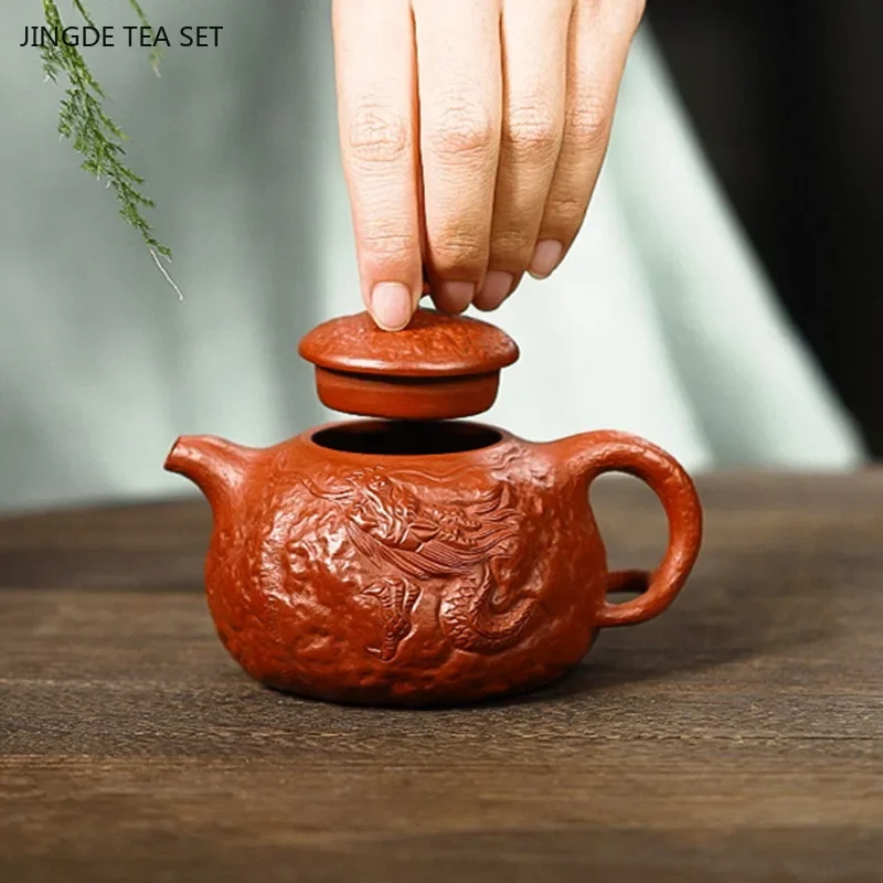 210ml Yixing Dahongpao Filter Tea Pot Master Handmade Purple Clay Beauty Teapot Chinese Zisha Tea Accessories Custom Teaware