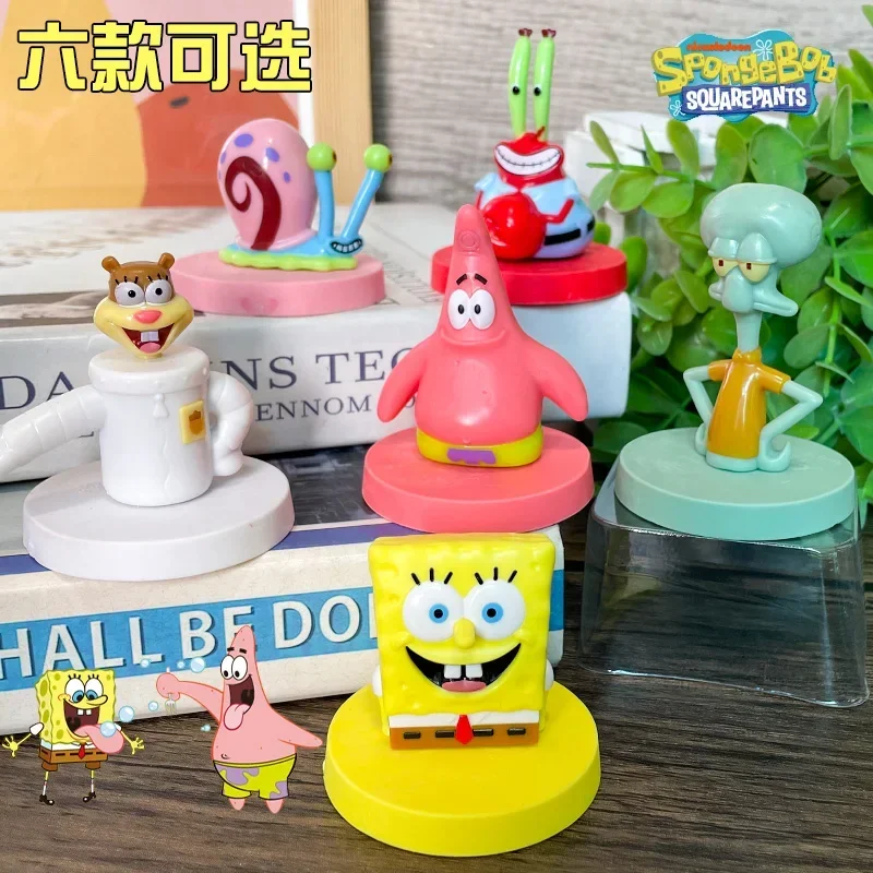 스폰지 밥 보글 애니메이션 액션 피규어 장식 패트릭 스타 Squidward 촉수 모델 장난감 장식 Krabs 아이 생일 선물