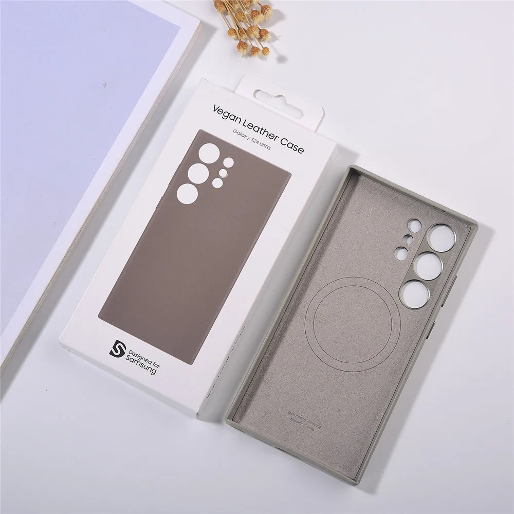 Premium Vegan Leather Magnetic Wireless Charging Protective Case
