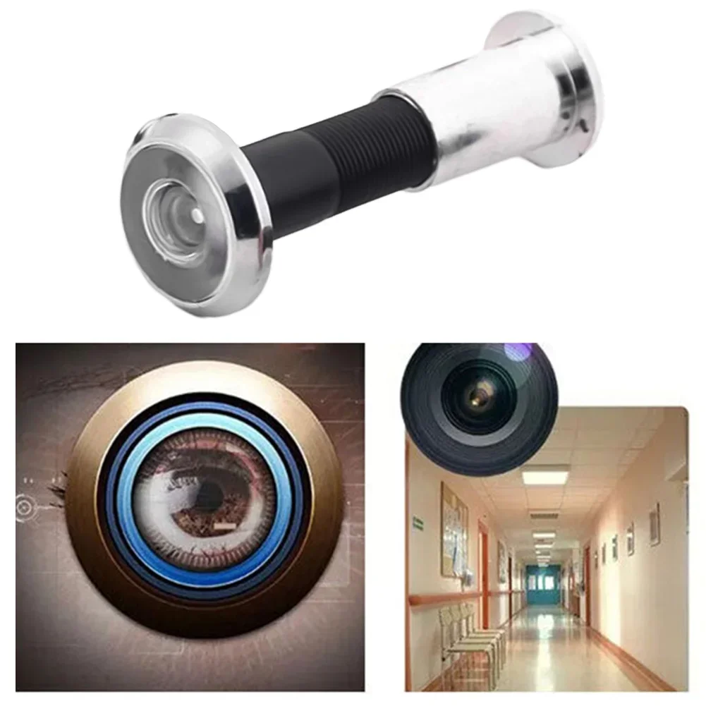 Door Peephole 220 Degree Door Viewer HD Glass Lens Wide Angle Adjustable For Furniture Hardware
