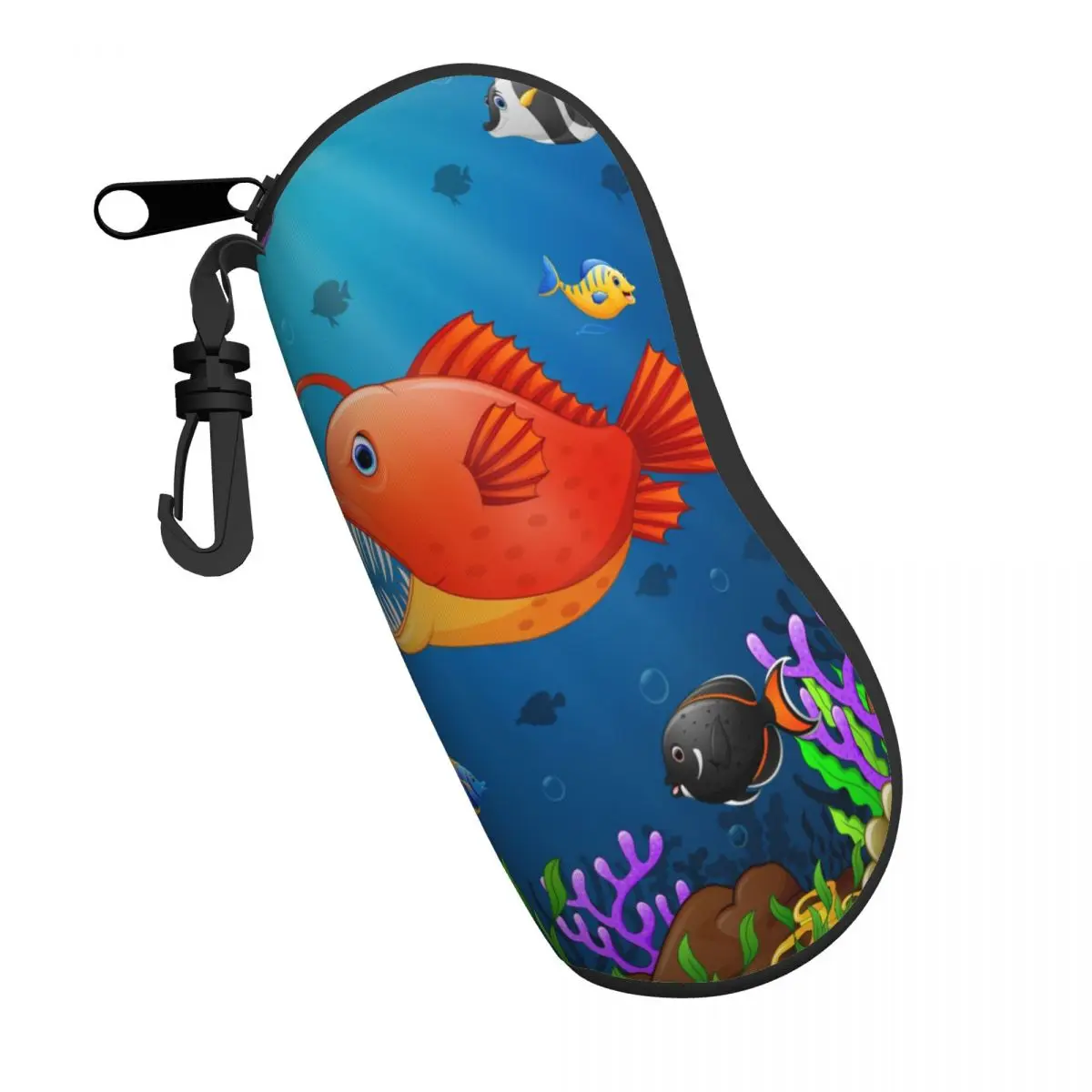 

Unisex Glasses Bag Protective Case Cover Sunglasses Case Box Under The Sea Fish Reading Eyeglasses Box Accessories