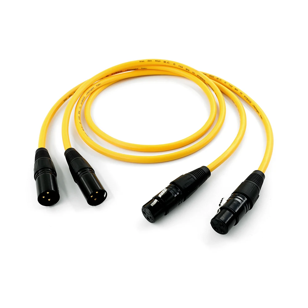 

Pair XLR Balacned Audio Cable 3pin XLR Male to Female Amplifier Interconnect Cable with VDH Van Den Hul 102 MK III Cable