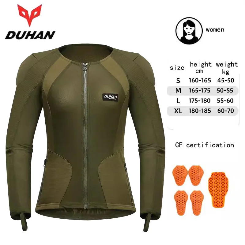 Summer Women's Motorcycle equipment Motocross Body Soft armor vest protector moto protecto motorbike jacket armors DUHAN
