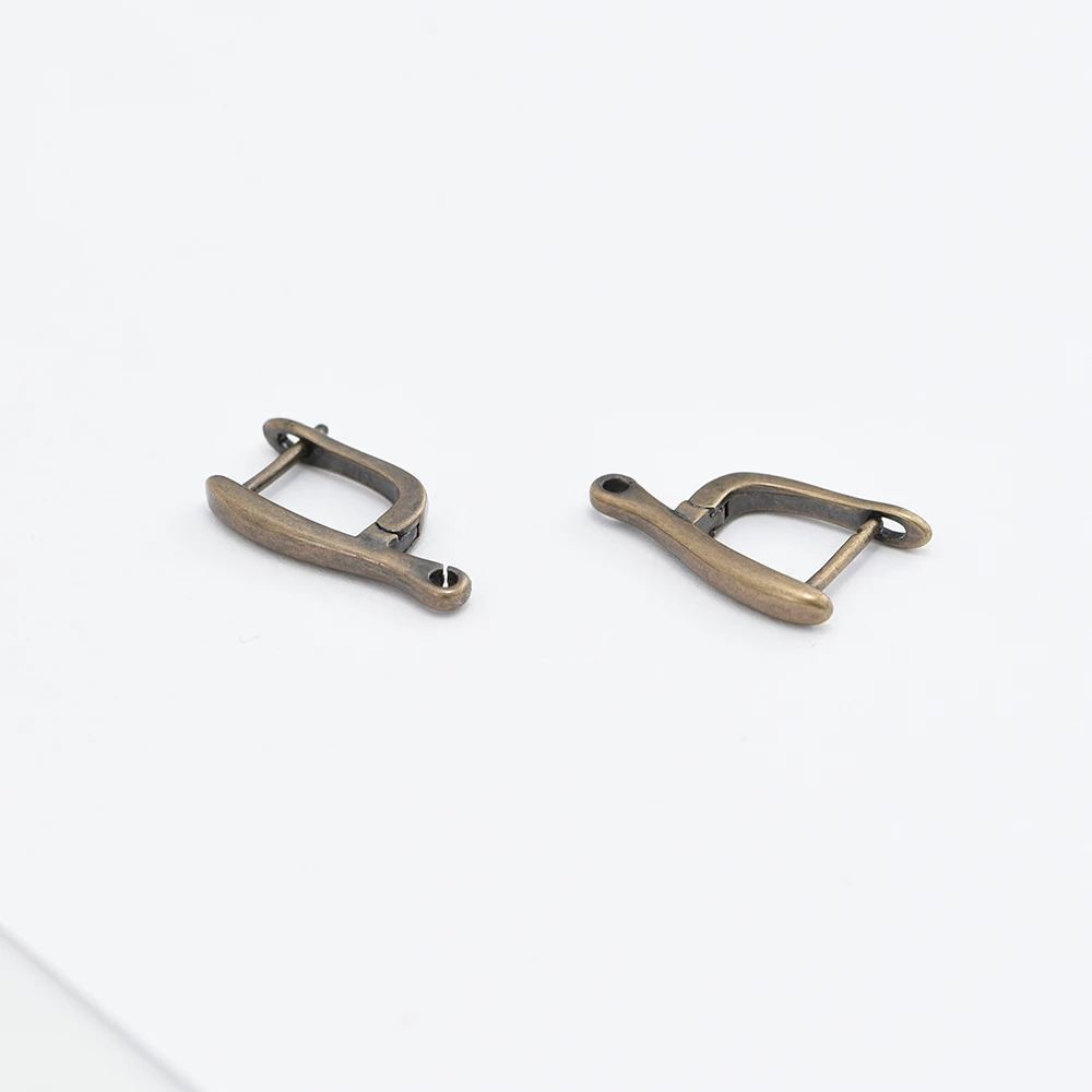 1 Paar antike Bronze-Ohrhaken-Befestigungen, grundlegende Verschluss-Ohrring-Herstellungszubehör, Ohrring-Haken-Verschlüsse, Zubehör im Großhandel – Detail 8
