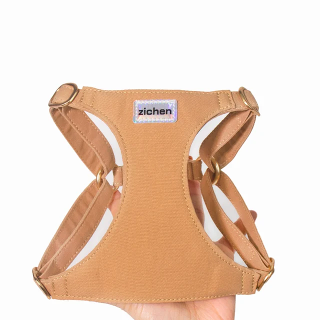 No Pull XXS Puppy Harness with Multifunction Dog Leash Soft Adjustable No Choke Escape Proof Pet Harness Vest Caramel Dog Chest 4