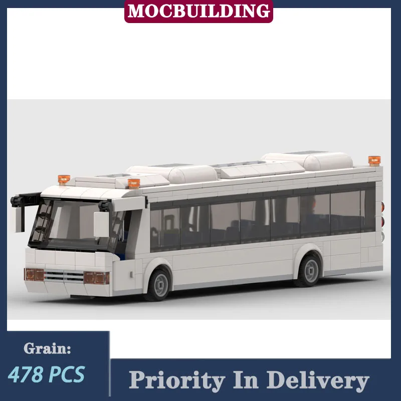 City Airport Shuttle Bus Model Building Blocks Assembly MOC Transport ...
