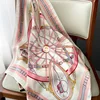Luxury Silk Feeling Square Scarf Women 2024 Print Satin Neckerchief Spring Hair Band Foulard Bandana Echarpe Tie Shawl Wraps 6
