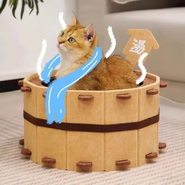 Sturdy Soft Comfortable Pet Nest Four Seasons Bathtub Cat House Fun Semi-Enclosed Felt Cat Bed For Claw Sharpening Sleeping Sturdy Soft Comfortable Pet Nest Four Seasons Bathtub Cat House Fun Semi-Enclosed Felt Cat Bed For Claw Sharpening Sleeping