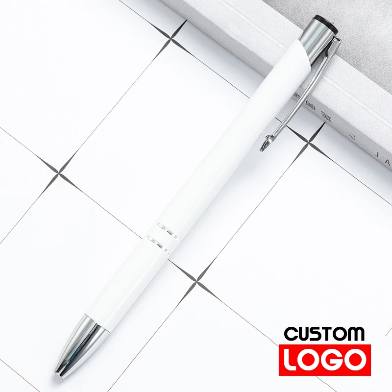 

100pcs/lot Custom Logo or Name Durable Ballpoint Pen Rotating Pocket-size Pen Portable BallPoint Pen Small Oil Pen Exquisite