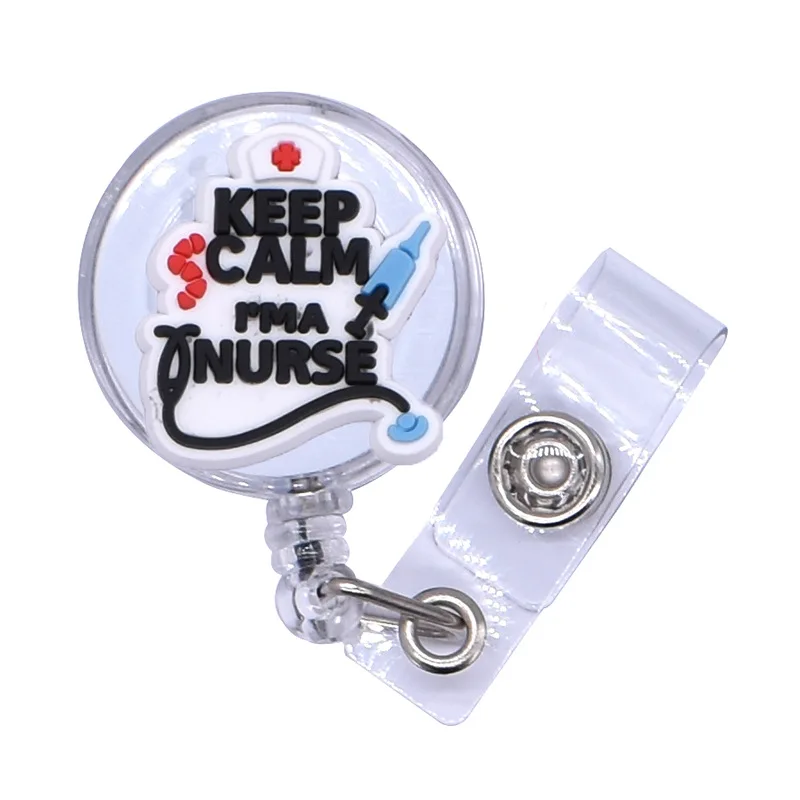 1PCS Retractable Badge Reel Medical Worker Work Card Clip Doctor Nurse ID  Name Card Badge Holder Credential Holder - AliExpress