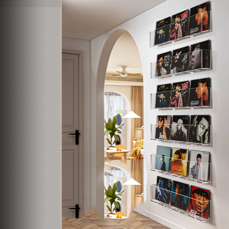Radio Display Cd Organizer Rack Storage Capacity Stand Rotatable Luxury Portable CD Rack Cute Cd Almacenamiento Floor Furnitures