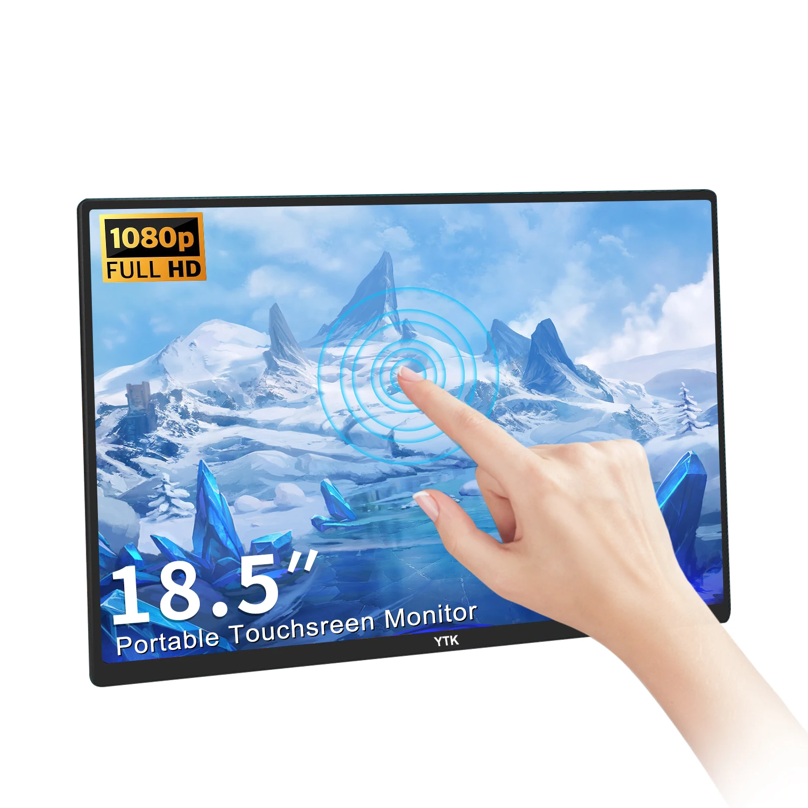 

Портативный монитор с сенсорным экраном 18,5 дюйма, 18,5 SRGB USB Type C 16:10, соотношение сторон дисплея телефона Mac, ноутбука, Xbox PS4 5