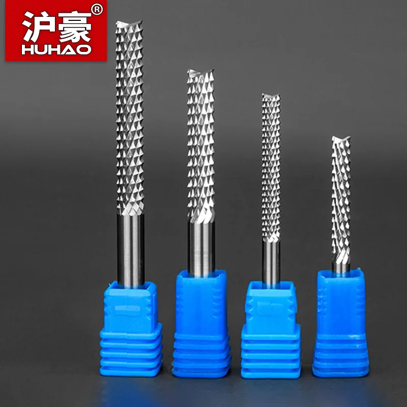 HUHAO Carbide Tungsten Corn 3.175mm 4mm 6mm Milling Cutters CNC   Router Bits Engraving Machine Tools End Mill