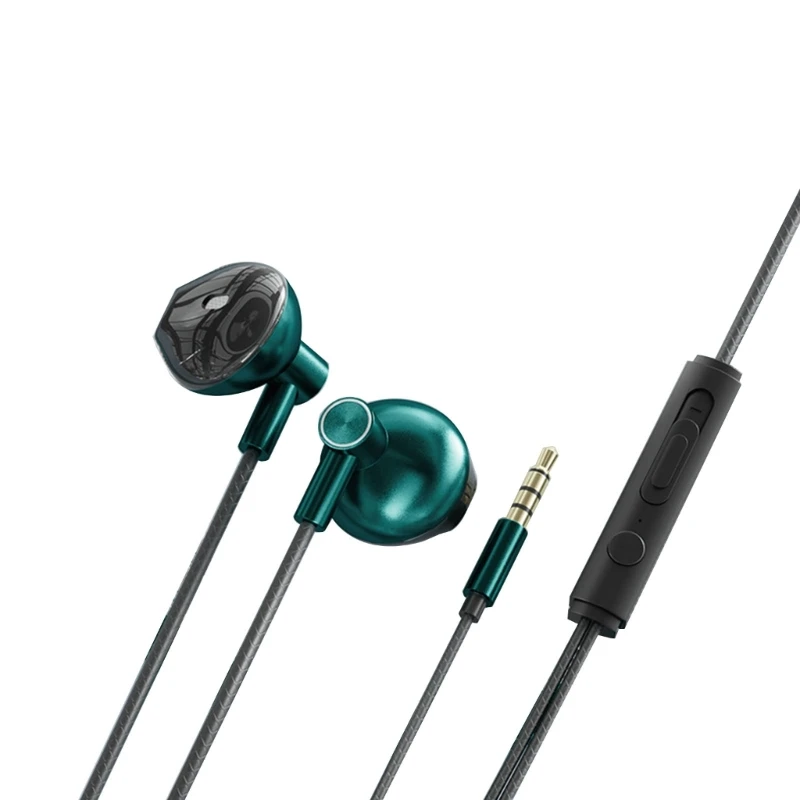 Wired Headphones Heavy Bass In Ear Headphone with Microphone Mobile Earbuds Wire Game Headset 3.5mm/Type-C