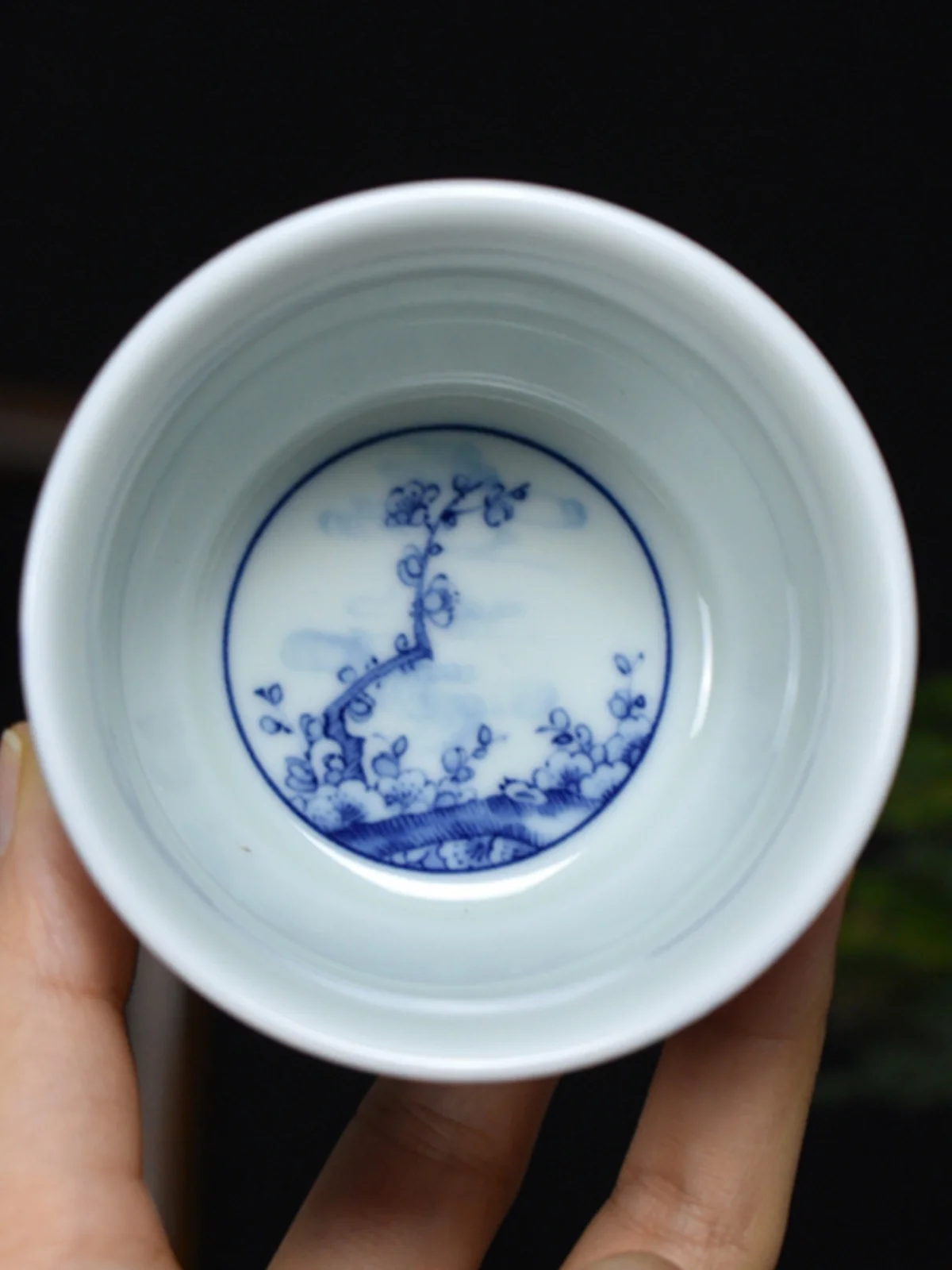 

Jingdezhen Yongle сине-Белая Керамическая антикварная фарфоровая чайная чашка ручной работы одинарный мастер