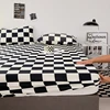 High Quality White Bed Sheet with Elastic Band Single/Queen/King Size Fitted Bed Sheets for Double Beds All-around Bed Cover 1