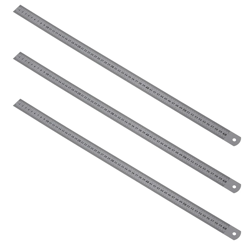 

3x длинная прямая Линейка из нержавеющей стали, 60 см, 23,6 дюйма