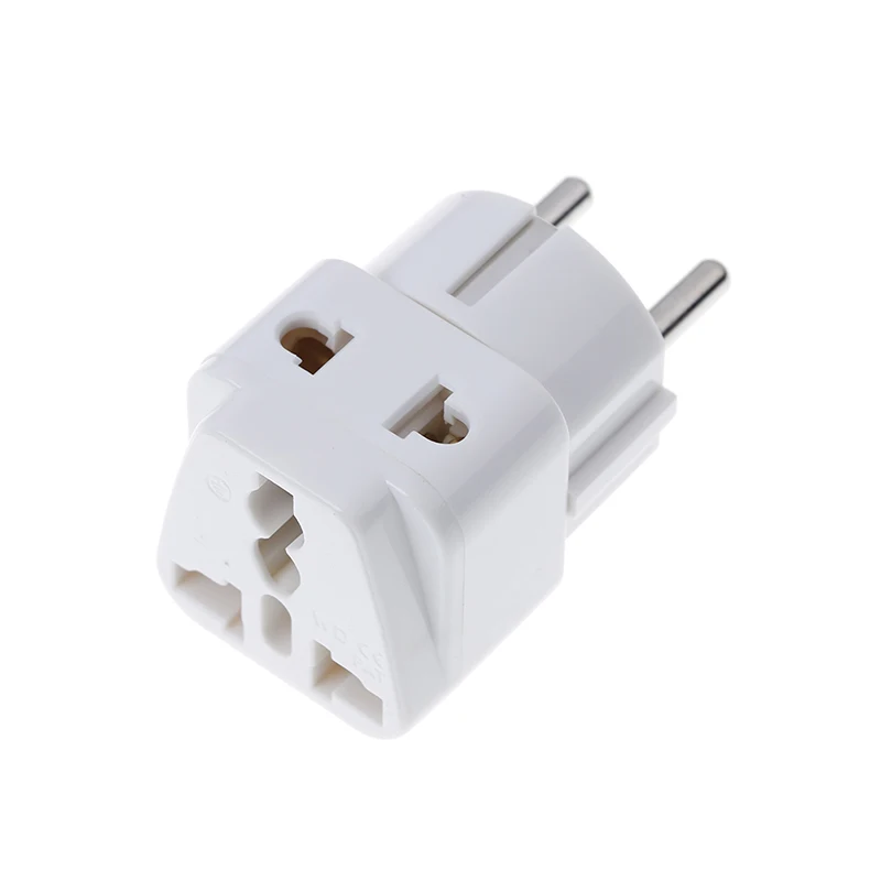 1 ל-2 מפצל גרמניה צרפת 5mm תקע לשקע אוניברסלי בריטניה/אמריקה/אירופה/אוסטרליה 2/ 3 פין