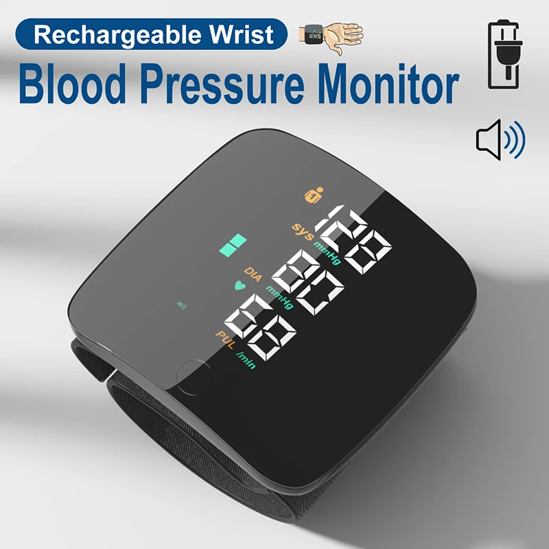 Blood Pressure Monitor Rechargeable Medical Tonometer 2 Users Blood Pressure Monitor Arm Cuff Digital Irregular Pulse Heart Rate Automatic Tensiometer