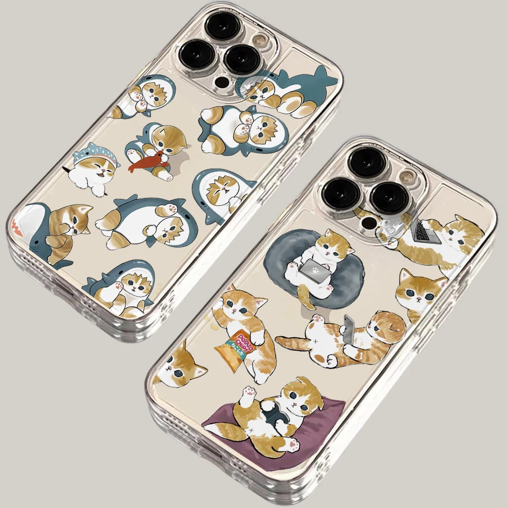 Shark Hat Mofusand Cat Clear Soft Phone Case
