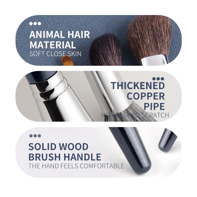 Pennello professionale di piccole dimensioni per un'applicazione impeccabile del fondotinta, ideale per sfumare prodotti liquidi o in crema per aerografo._voghion.com