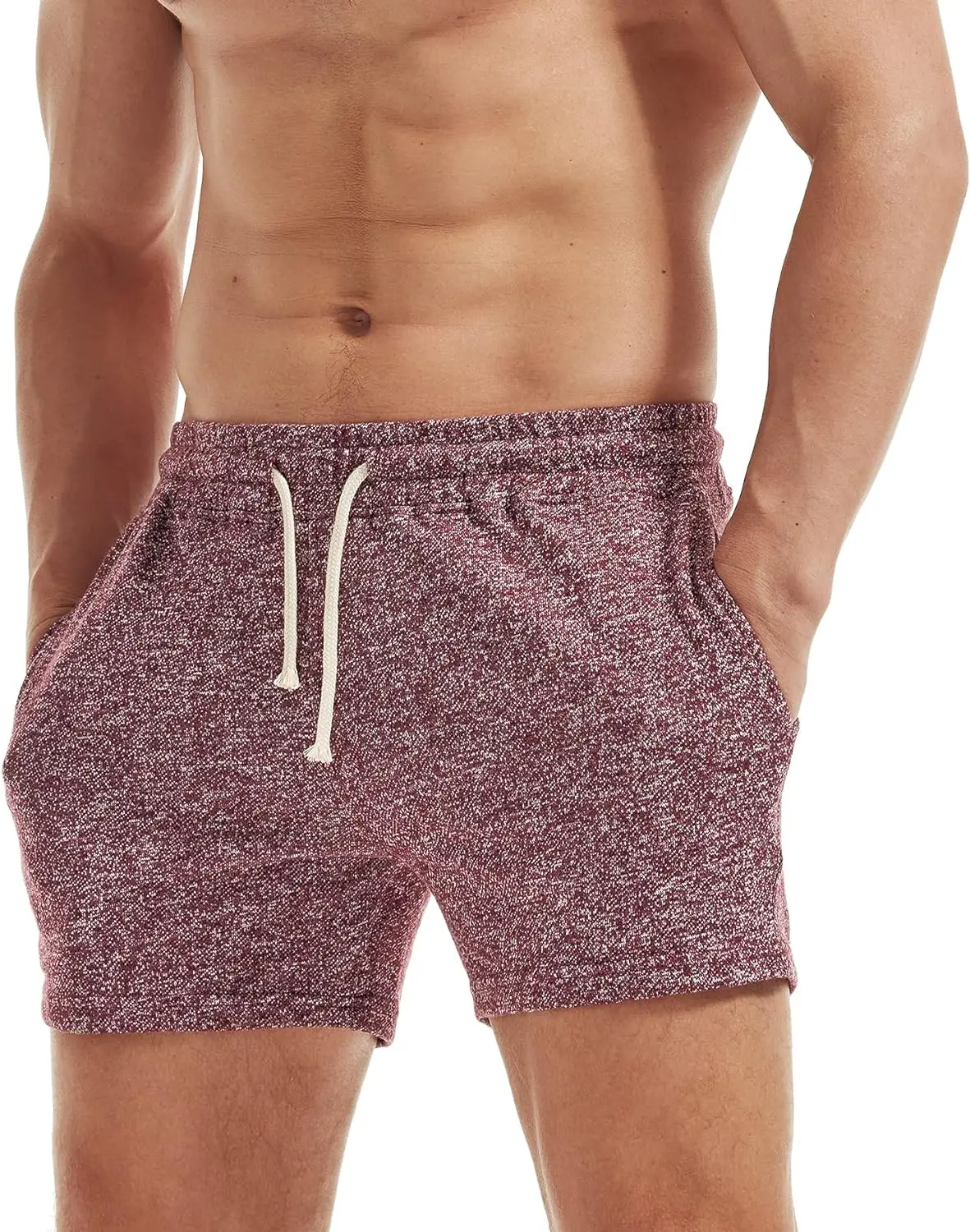 

AIMPACT Mens Athletic Sweat Shorts 5.5" Elastic Waist Casual Pajama Short with Pocket Jogger Workout Shorts for Men