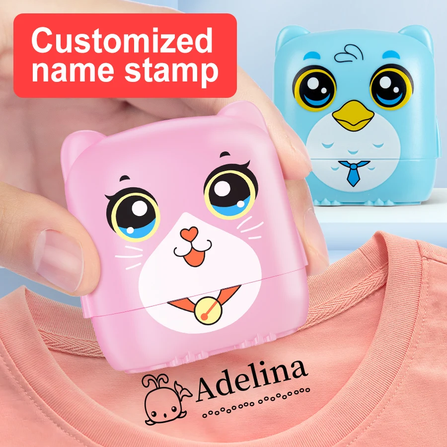 Custom personalized Baby Name Stamp Custom-made DIY Gift for Children Seal Student Clothes Chapter Not Easy to Fade Security Toy name stamp