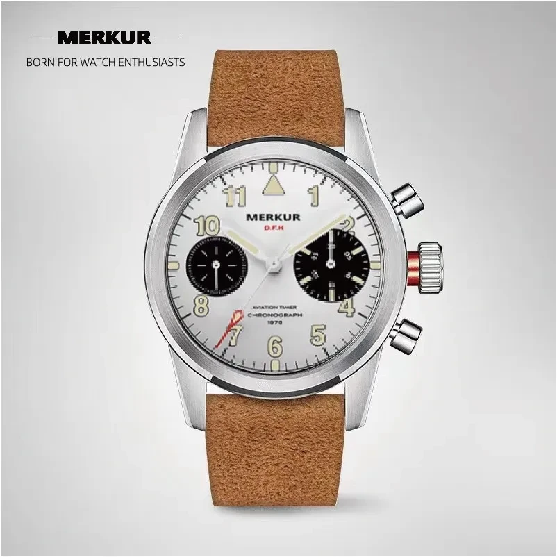 Orologio Meccanico Merkur St1901 Orologio Cronografo Vintage Per Uomo Pilot Relojes Para Hombre Sapphire Relogio Panda