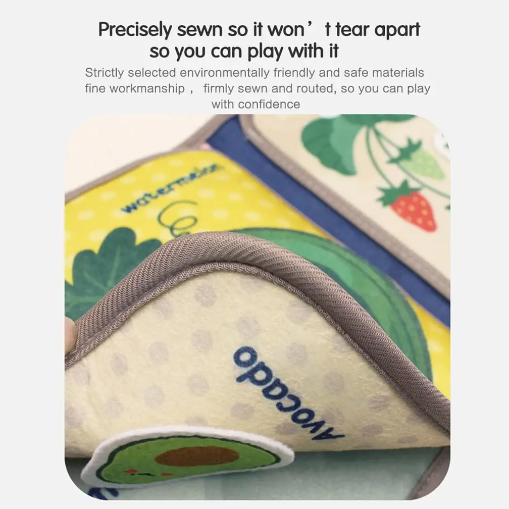 Montessori Felt 3D Cloth Busy Book Sensory Toys Fabric Picture Soft Book Learning Activities for Fine Motor Skills Quiet Books 6