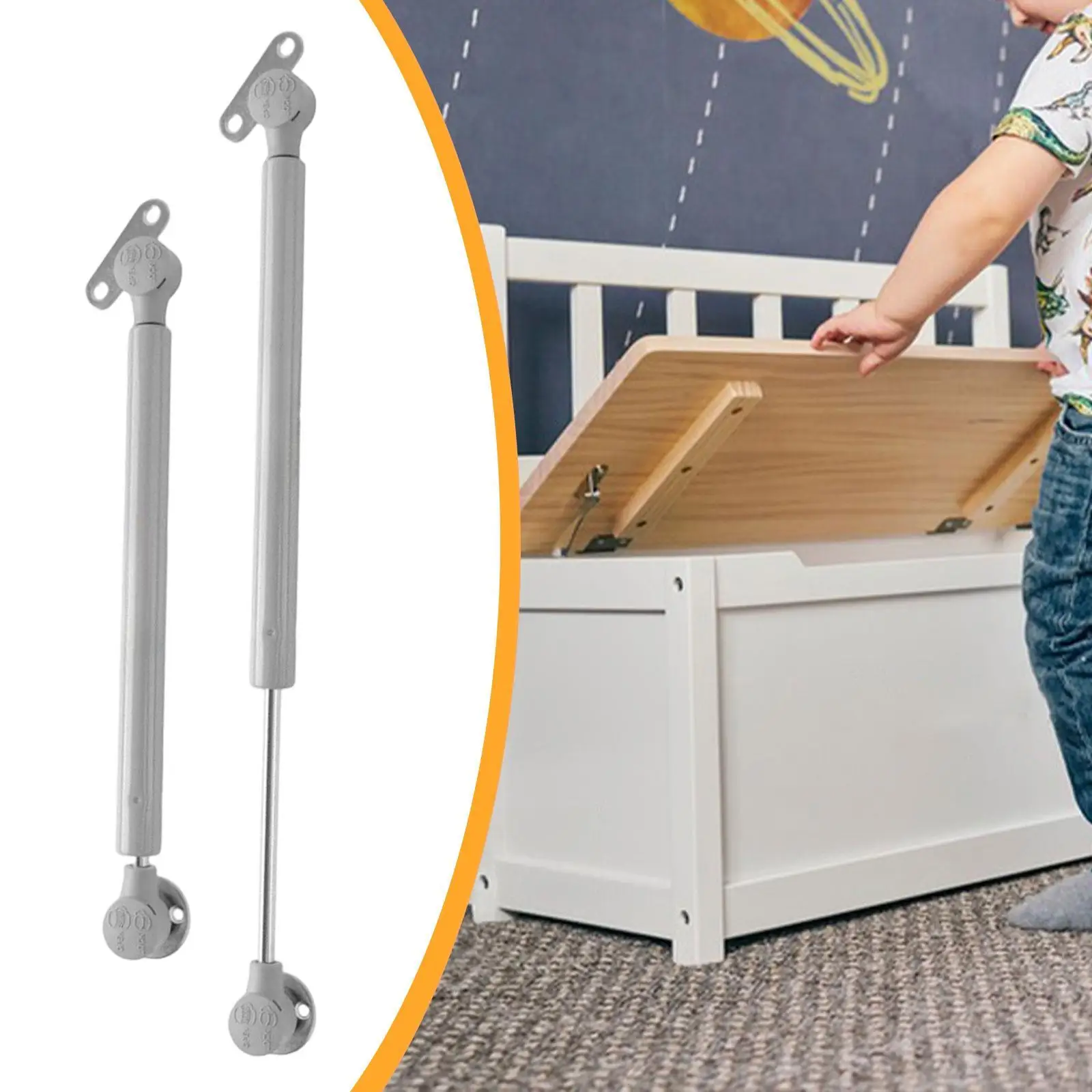 2x Flat Lid Support Hinges Home Lid Stay Silent Gas Strut Spring Hinges Toy Box Hinges Soft Close for Household Wooden Box 2x Flat Lid Support Hinges Home Lid Stay Silent Gas Strut Spring Hinges Toy Box Hinges Soft Close for Household Wooden Box