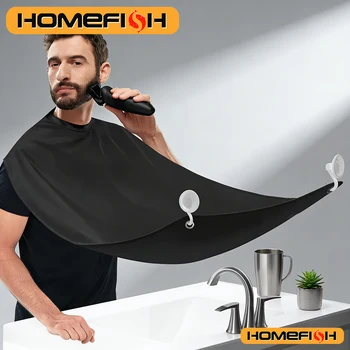Grembiule da Barba per Uomo, Impermeabile Raccogli Peli per Rasatura e Cura della Barba, Accessorio Facile da Pulire