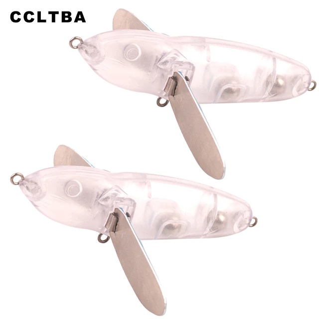 CCLTBA 3pcs/lot Unpainted Hard Fishing Lures Topwater Bait Rat