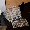 DIY Bracelet Case, Earring Case Large 30-grid Jewelry Clip Case, with 5 Drawers, Stackable Earring Bracelet Case 2