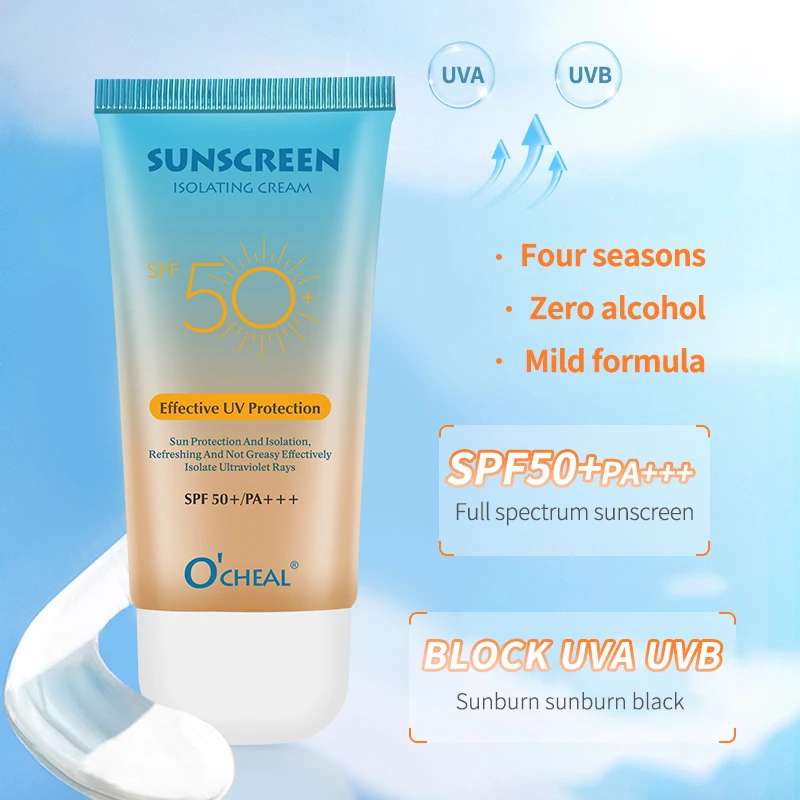 O'CHEAL Sonnenschutz Creme LSF - Anti-Aging, Feuchtigkeitsspendend, Wasserfest (bis 80 Min.), Für Gesicht & Körper, 60g
