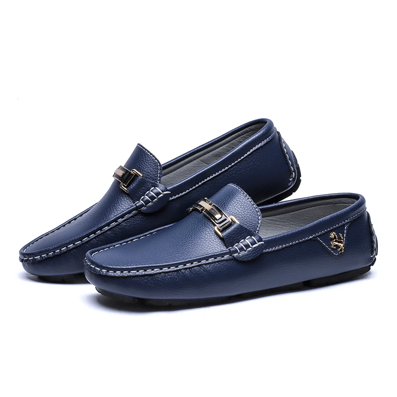 

Fashion Men Business Formal Loafers Blue White Male Youth Driving Shoes Lightweight Mens Italian Gentleman Moccasin