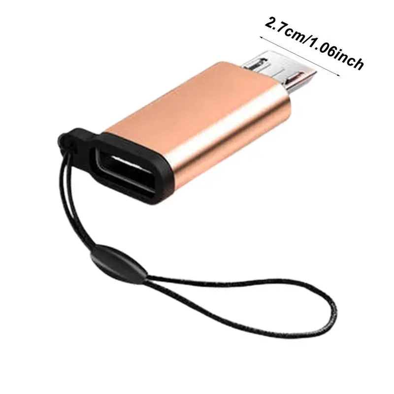 USB Type C Adapter USB Type C Charging Converter Aluminum Fast Charging Converter With Lanyard For Charge & Data Sync