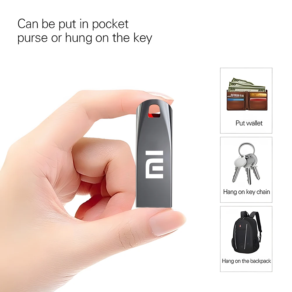Xiaomi USB Flash Drive 2TB OTG Metal USB 3.0 Pen Drive Key 1TB 512GB Type C High Speed Pendrive Mini Flash Drive USB Memoria