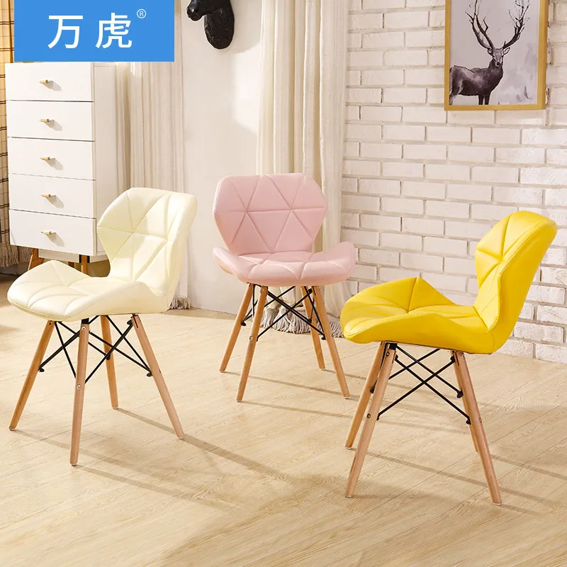 

Chair Modern Minimalist Desk Stool Home Dormitory Backrest Cosmetic Chair Study Long Sitting Nordic Dining Chair