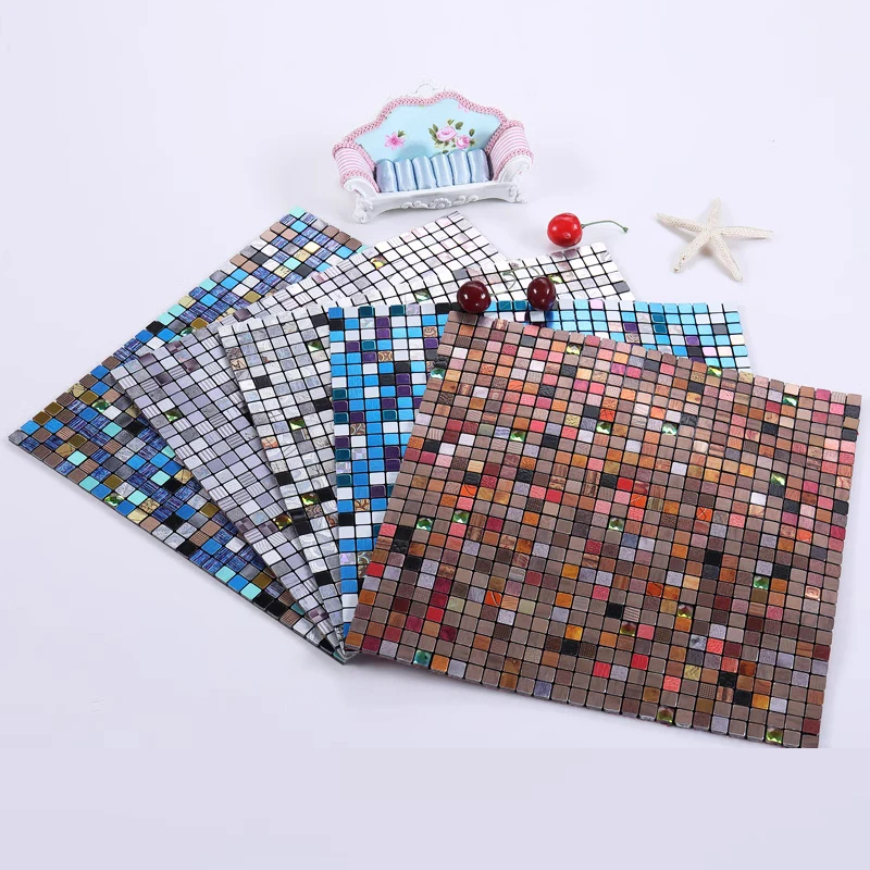 

Mosaic 3D self-adhesive moisture-proof and waterproof bathroom three-dimensional background wall sticker, living room wallpaper,