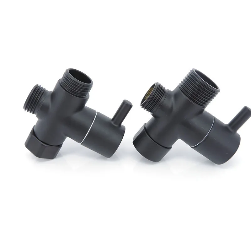 black G7/8" G1/2" 20mm 22mm male Diverter T Valve stainless steel 3way Tee Filling Water toilet Bathroom Shower connector US