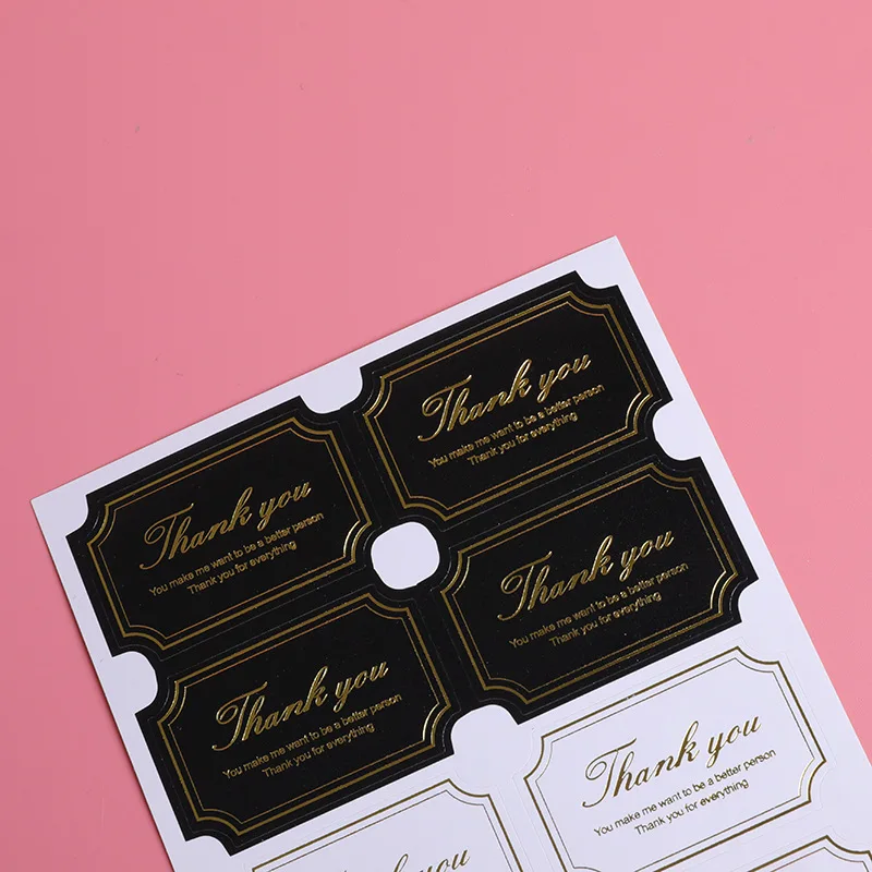 40-80pcs "Thank you" Paper Sealing Labels Stickers Gift Envelopes Party Box Seals Card Making Photo Decoration Sealing