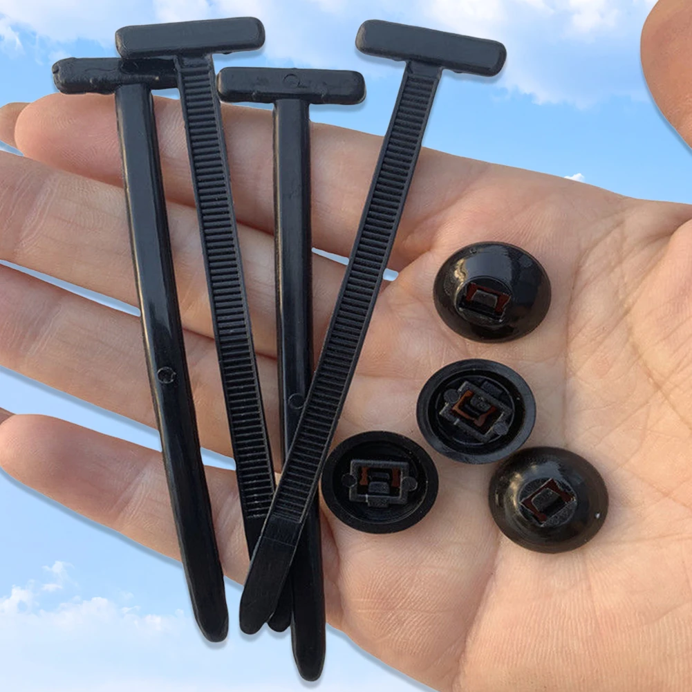 Self-Locking Nylon Zip Ties Holder Heavy Duty Plastic Cable Ties Fasteners with Pin & Button Design for Indoor and Outdoor Use