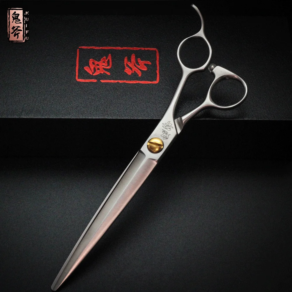 Dog Grooming Scissors TAA GUIFU Dog Scissors Professional Pet Grooming Shears VG-10 Steel Handmade Scissors 7.5 Inch Pet Clipper Straight Shear SMB-75