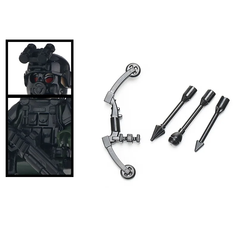 Swat Forze Speciali Accessori Per Armi Della Polizia Arco Composito Soldati Armi Militari Figure Mini Building Block Giocattoli Per Bambini