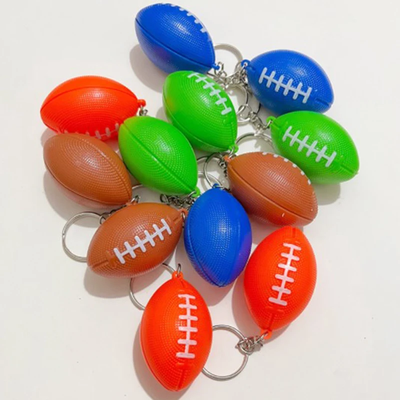 Rugby Keychain Novelty Gift Creative Sports Keyring Car Accessories Birthday Party Gifts Present 1PC