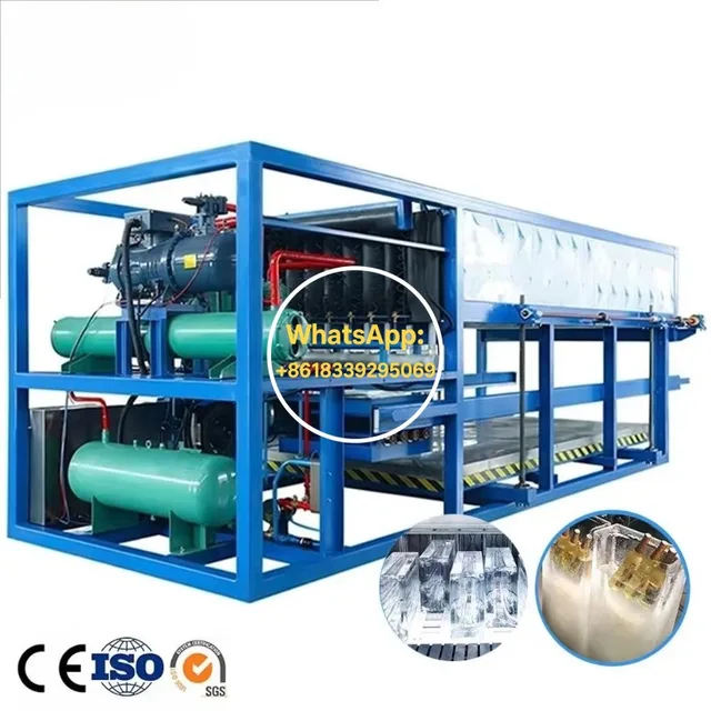 เครื่องทำน้ำแข็งอัตโนมัติ 20 ตัน เครื่องทำน้ำแข็งบล็อกเชิงพาณิชย์และอุตสาหกรรม 5 ตัน 10 ตัน เครื่องผลิตน้ำแข็ง 1000 กิโลกรัม 1