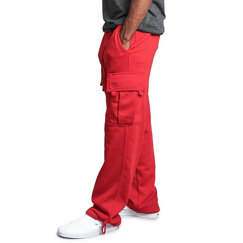 Men Casual Pants Spring Autumn Cargo Jogger Pants Hip Hop Streetwear Trousers Multi Pocket Solid Overalls Loose Male_voghion.com
