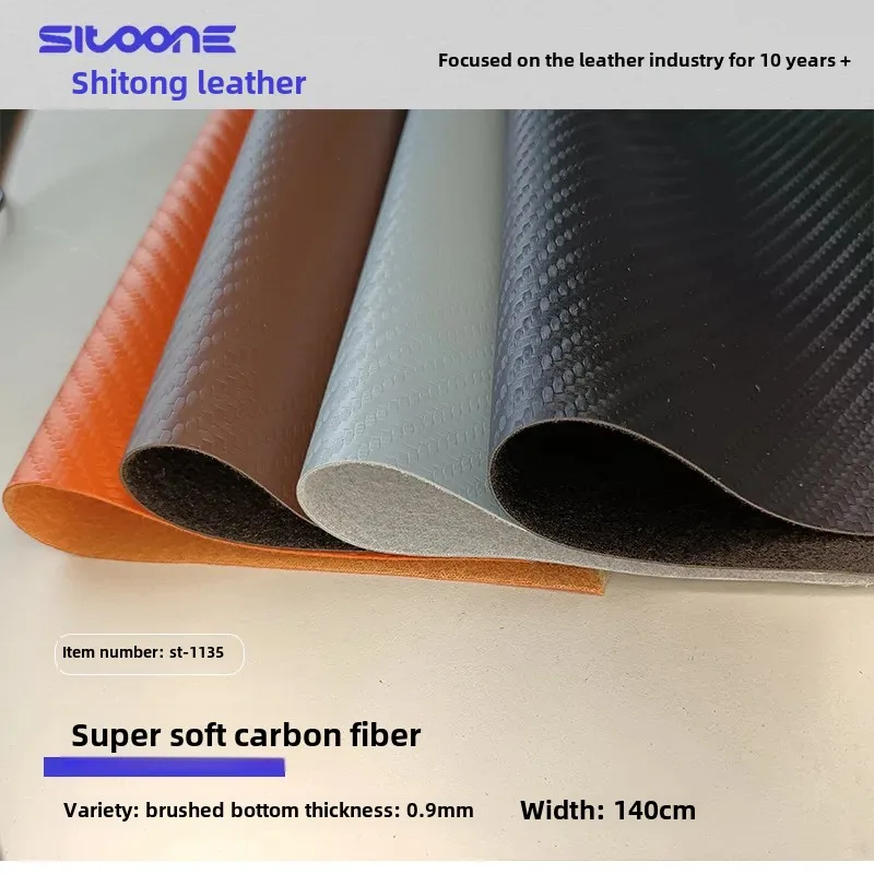 Ultra Soft Double Needle Pulling Bottom Carbon Fiber PVC Leather Steering Wheel Cover Interior Decoration Black Cloth